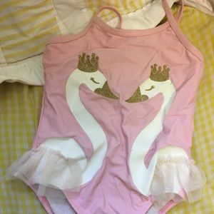 Children’s Place Swan Swimsuit, 4t